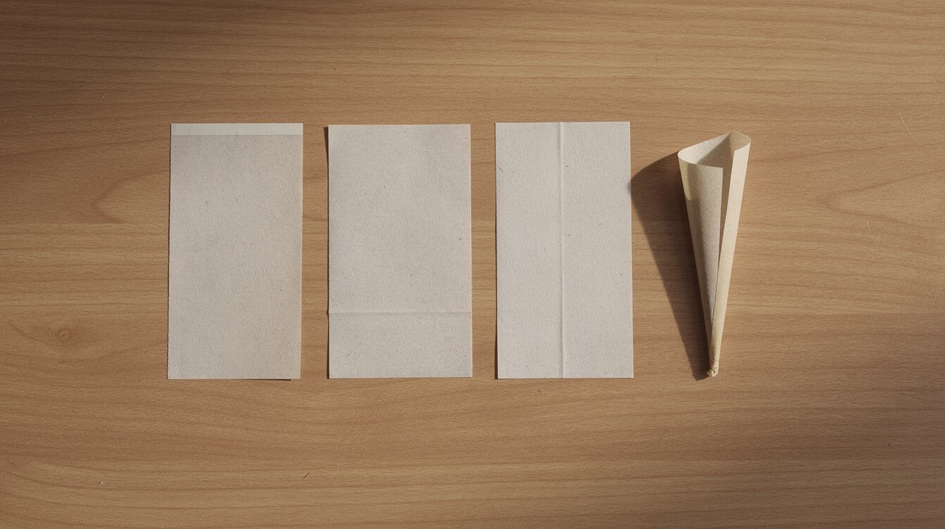 close-up of rolling paper texture showing rice paper grain and translucency