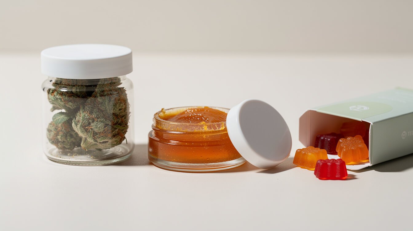 cannabis flower, concentrate, and edibles product formats compared