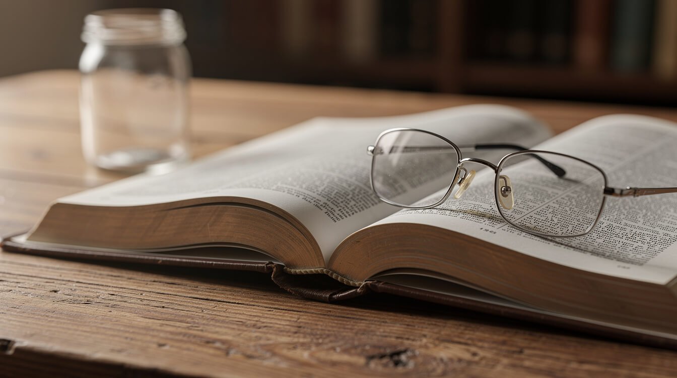 Open lawbook and reading glasses, representing cannabis possession limits that vary by place