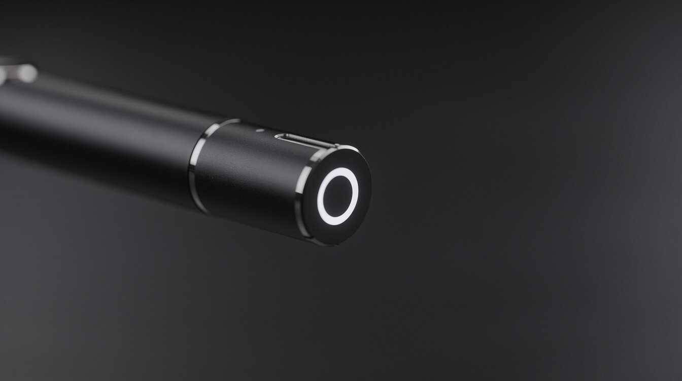 The LED ring on a vape pen battery, the light behind the blinker joke